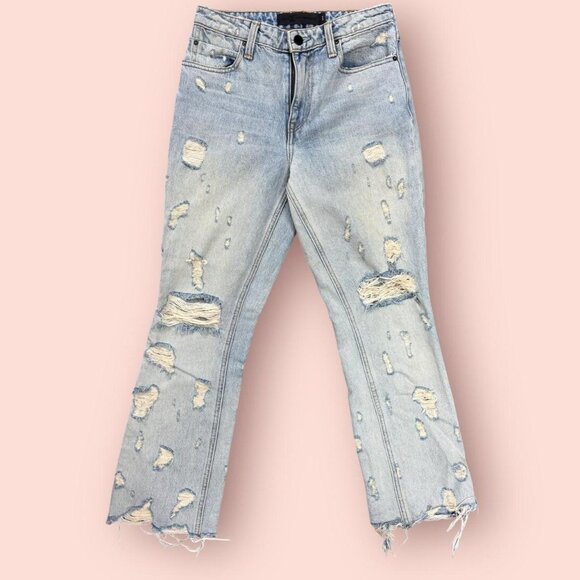 Alexander Wang Distressed Flare Jeans - Picture 1 of 5